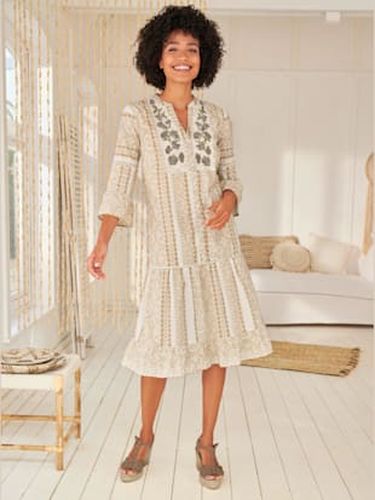 Robe imprimée superbe broderie florale - - - Linea Tesini - Modalova