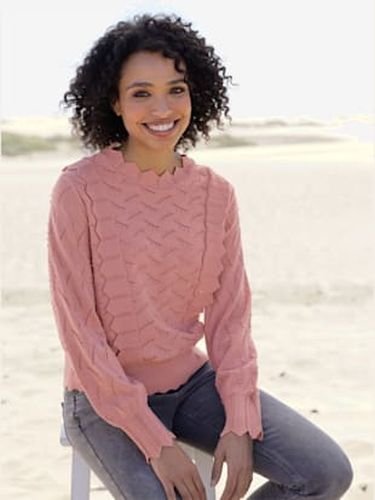 Pull en tricot fin bordure ajourée qui attire le regard - Witt - Modalova