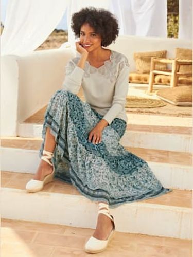 Pull en tricot fin dentelle en forme de cœur - Witt - Modalova