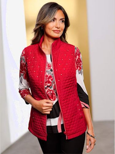 Gilet matelassé petites pierres brillantes fantaisie - Fair Lady - Modalova