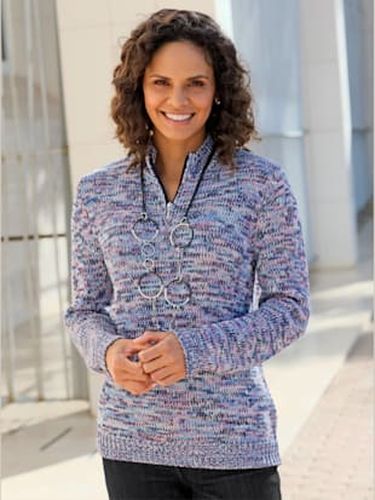 Pull à col montant 55% coton - Collection L - Modalova