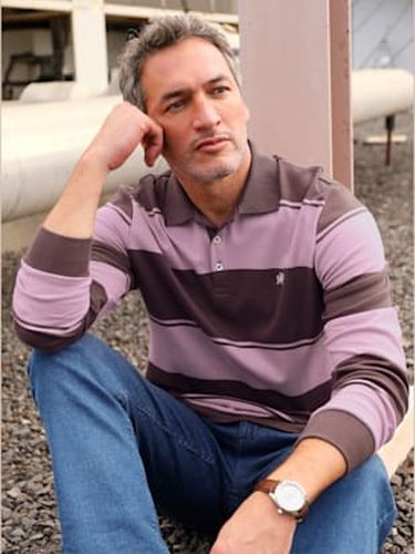 Polo à manches longues col chemise ouvert - Marco Donati - Modalova