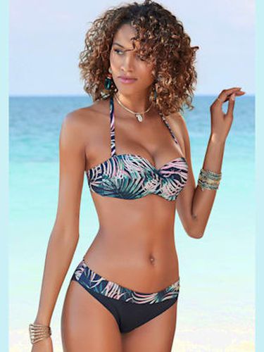 Haut de bikini bandeau à armatures imprimé tropical - LASCANA - Modalova