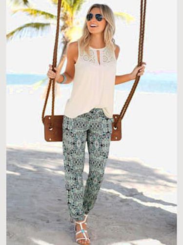 Pantalon de plage pantalon d'été léger avec imprimé ethnique - LASCANA - Modalova