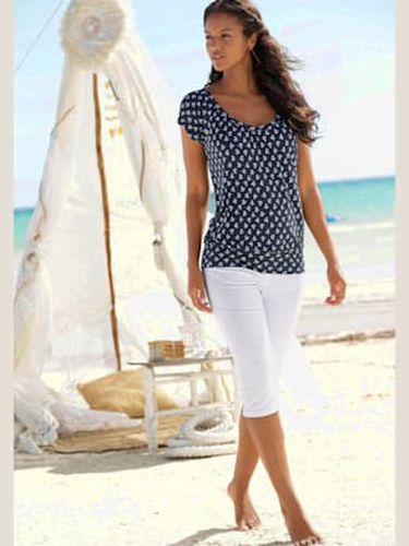 Pantalon 3/4 coupe 5 poches classique - Beachtime - Modalova