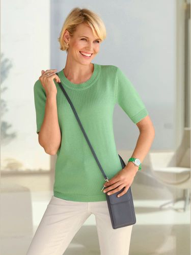 Pull à manches courtes 50% coton - Collection L - Modalova