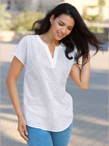 Chemisier superbe broderie ajourée - Witt - Modalova