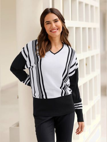 Pull à encolure en v mancherons tendance - Witt - Modalova