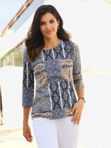 T-shirt à manches 3/4 imprimé ethnique mode - Witt - Modalova