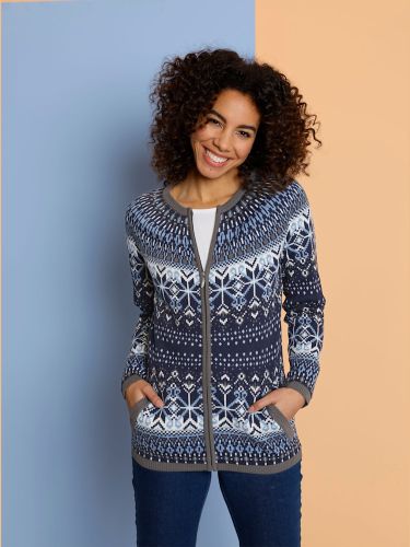 Veste en tricot jacquard joli motif norvégien - Witt - Modalova