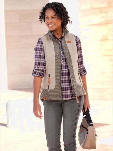 Gilet détails en qualité lisse - Collection L - Modalova