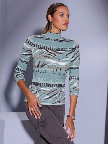 T-shirt à col montant viscose - Creation L - Modalova