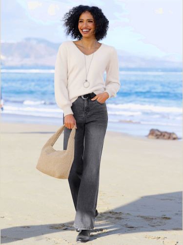 Pull à manches longues fil moelleux à poils longs - Witt - Modalova