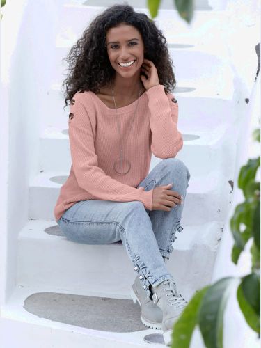 Pull en tricot large encolure ronde - Witt - Modalova