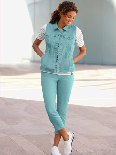 Gilet en jean coton extensible confortable - Collection L - Modalova