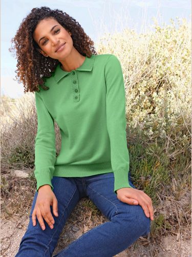 Pull polo pur coton - Collection L - Modalova