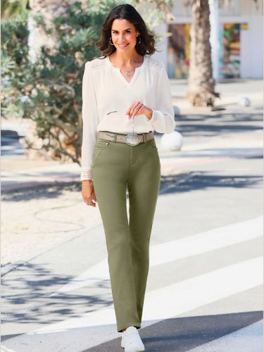 Pantalon tissé polyester recyclé - Creation L - Modalova