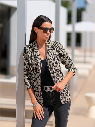 Blazer jacquard joli jacquard à l'aspect animal - Witt - Modalova