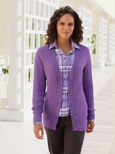 Veste en tricot 50% coton - Collection L - Modalova