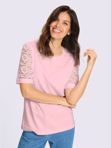 T-shirt en dentelle manches bouffantes discrètes - Witt - Modalova