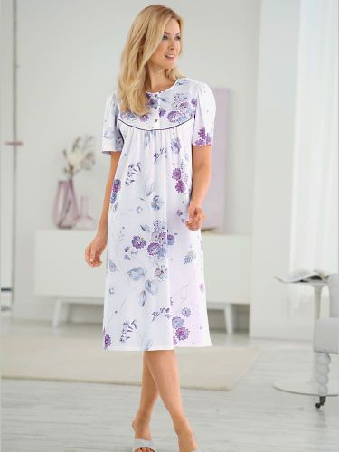 Chemise de nuit à fleurs et fronces discrètes - wäschepur - Modalova