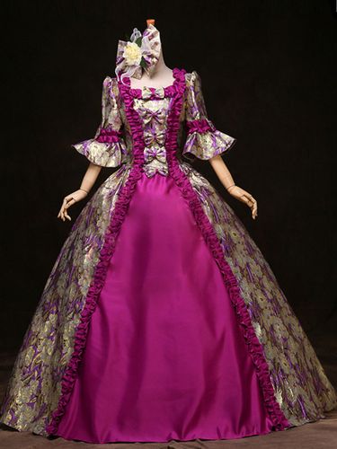 Costume rétro violet synthétique - milanoo.com - Modalova
