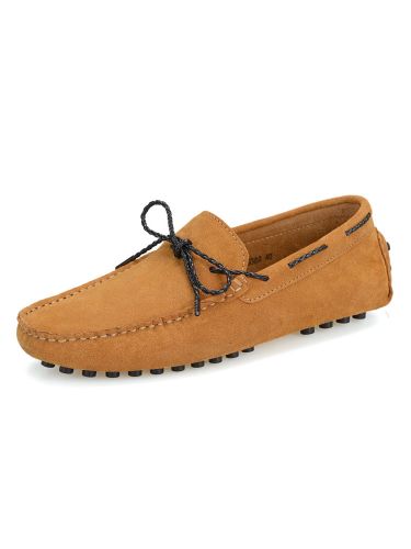 Mocassins belgess chaussures de conduite en daim à enfiler - milanoo.com - Modalova