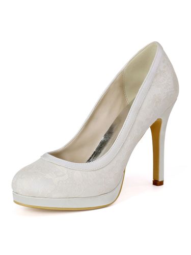Chaussures de mariée ivoire en PU talon haut plateforme chaussures mariage - milanoo.com - Modalova