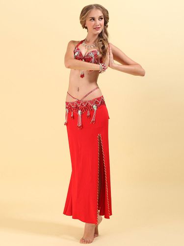 Costume de danse du ventre pour adulte Ensemble de danse Bollywood à fente haute - milanoo.com - Modalova