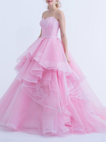 Robe de mariée robe de mariage bustier zip sur dos à grande traîne - milanoo.com - Modalova