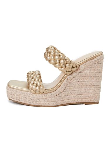 Mules Compensées à Talons Hauts avec Bout Ouvert Unicolore - milanoo.com - Modalova