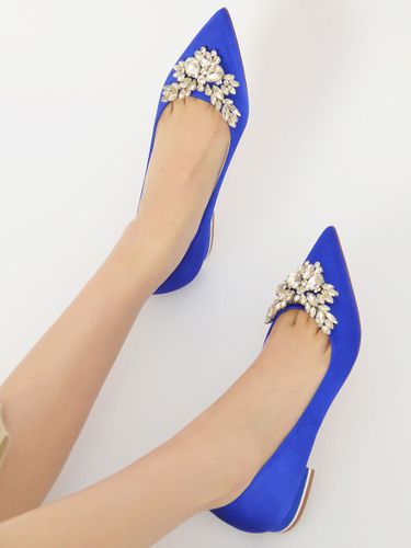 Chaussures de Mariée à Plate avec Bout Pointu Unicolore - milanoo.com - Modalova