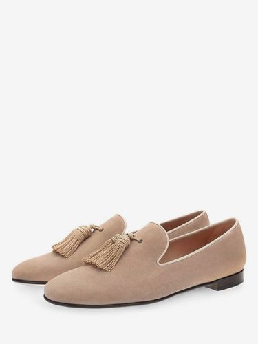 Mocassins en Cuir Synthétique Verni avec Franges Unicolore - milanoo.com - Modalova
