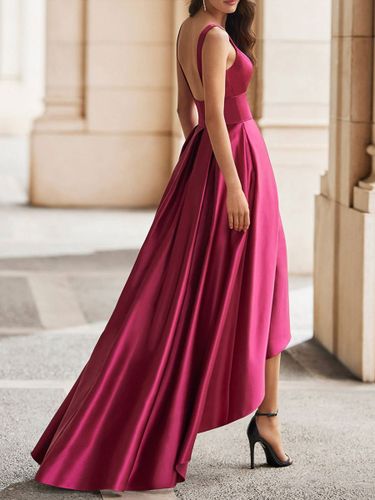 Robe de cocktail mariage robe de soirée col rond sans manche dos nu - milanoo.com - Modalova