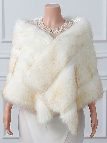 Couverture de mariage en hauts en fourrure de renard couvertures de mariée - milanoo.com - Modalova