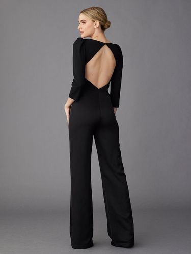 Robe de soirée pour mère de la mariée combinaison à manches longues et col en v robes d\'invitées de mariage - milanoo.com - Modalova
