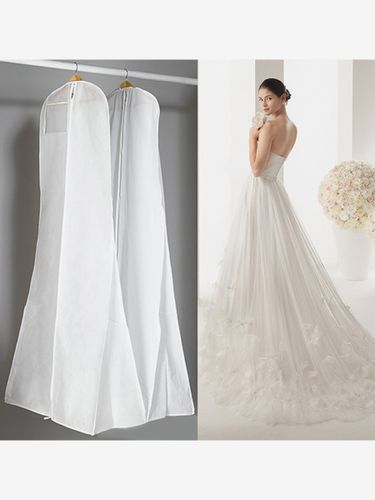 Housse anti-poussière pour robe de mariée sac élargi Double face Non tissé épais à longue queue - milanoo.com - Modalova