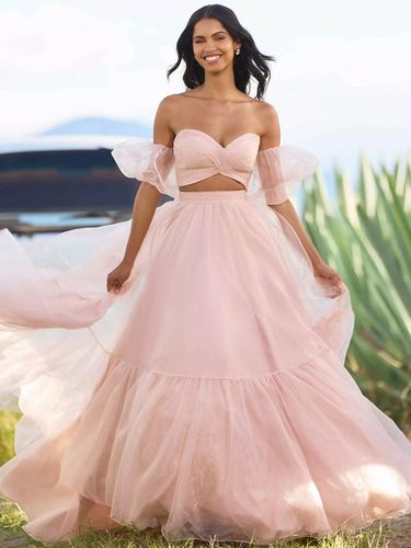 Robe de bal col en cœur robe de bal sans manches robes de soirée plissées - milanoo.com - Modalova