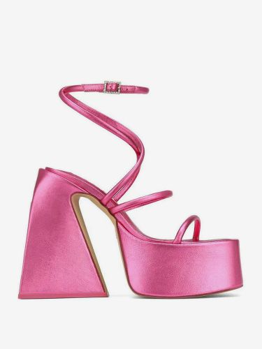 Sandales à talons blocs et plateforme bout carré chaussures de soirée à lanières - milanoo.com - Modalova