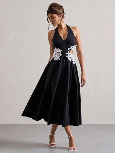 Robe de soirée A-Line Décolleté en polyester Longueur thé Dentelle Robes de soirée formelles - milanoo.com - Modalova