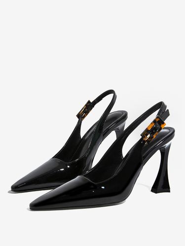 Talons slingbacks boutons talon de forme spéciale chaussures habillées - milanoo.com - Modalova