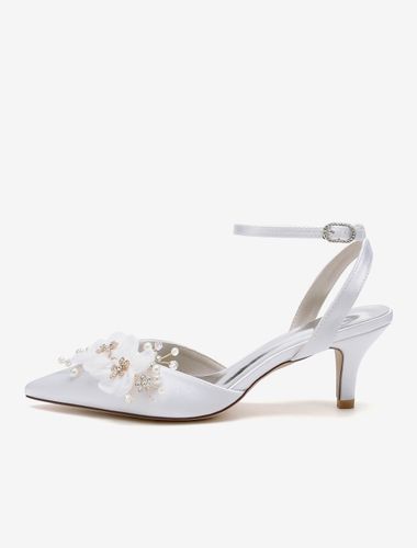 Chaussures de mariage Escarpins de mariée en satin à bout pointu - milanoo.com - Modalova