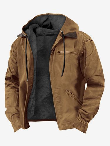 Veste En Polyester Intelligent Doublure Chaud Hiver À Capuche - milanoo.com - Modalova