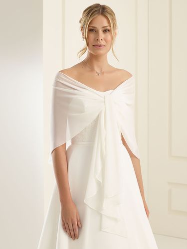 Couverture de mariée en mousseline de soie ivoire - milanoo.com - Modalova