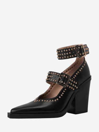 Escarpins à talons hauts et bout pointu avec boucle cloutée - milanoo.com - Modalova