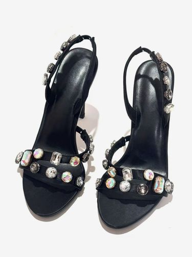 Chaussures de soirée s sandales à talons hauts et bout ouvert avec strass - milanoo.com - Modalova