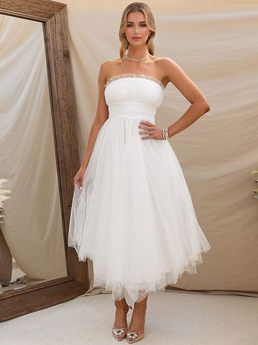 Robes De Soirée Robe Semi-formelle Plissée Sans Bretelles - milanoo.com - Modalova