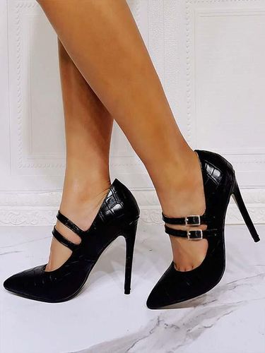 Talons Hauts Bout Pointu Talon Aiguille Chic Mary Jane Talons - milanoo.com - Modalova