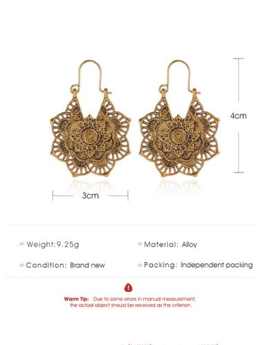 Boucles d\'oreilles bohèmes à fleurs creusess 2026 - milanoo.com - Modalova
