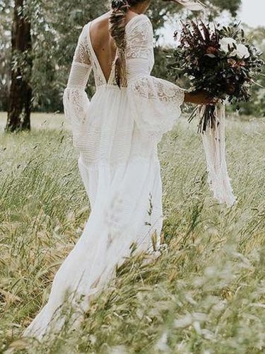 Robe de mariée bohème; mariage bohème - milanoo.com - Modalova